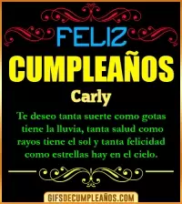 Frases de Cumpleaños Carly